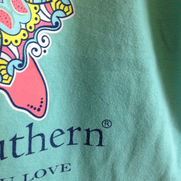 Simply Southern Collection Girl MED Pink Paisley Sea Turtle Cotton Graphic Tee - Picture 8 of 8
